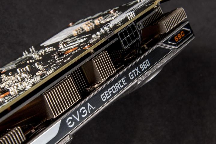 Nvidia GTX 960 video card side logo