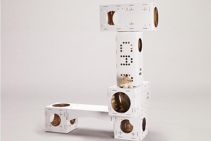poopy cats blocks are cardboard cat playgrounds tower