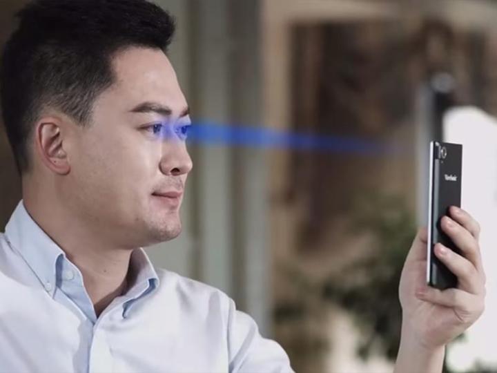 viewsonic v55 smartphone set feature iris scanner scanning 1