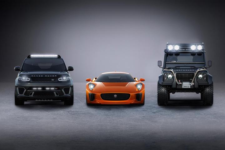 jaguar c x75 and range rovers confirmed for 007 spectre land rover