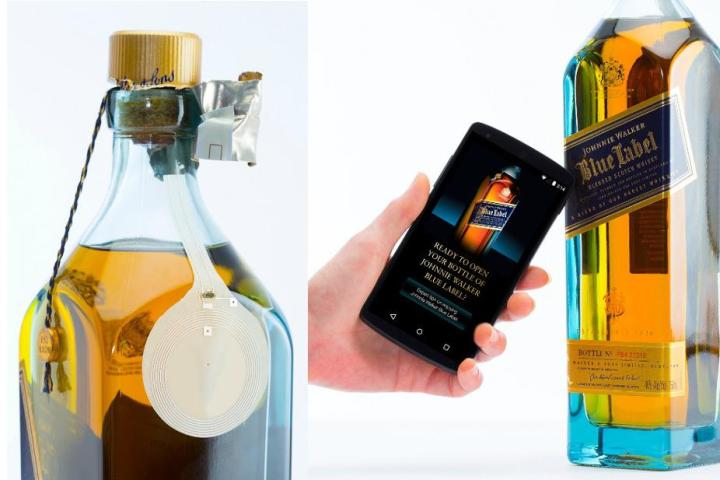 thinfilm introduces a smart bottle for johnnie walker blue label