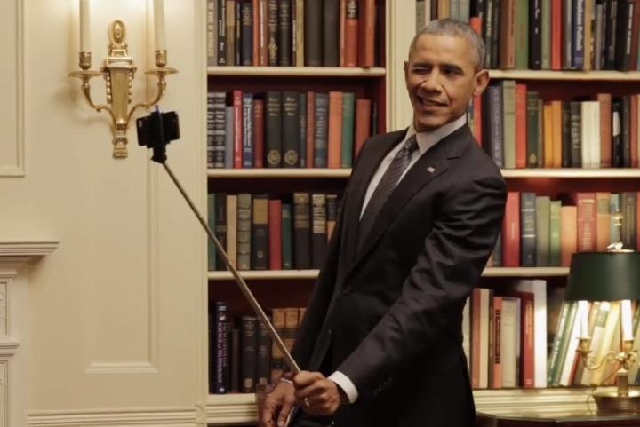 president obama selfie stick video