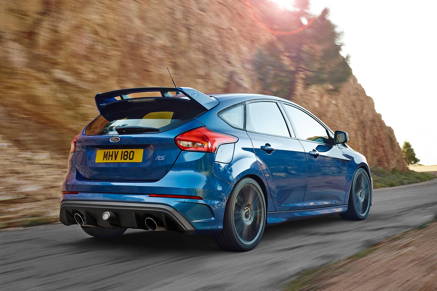 2016 Ford Focus RS press rear angle