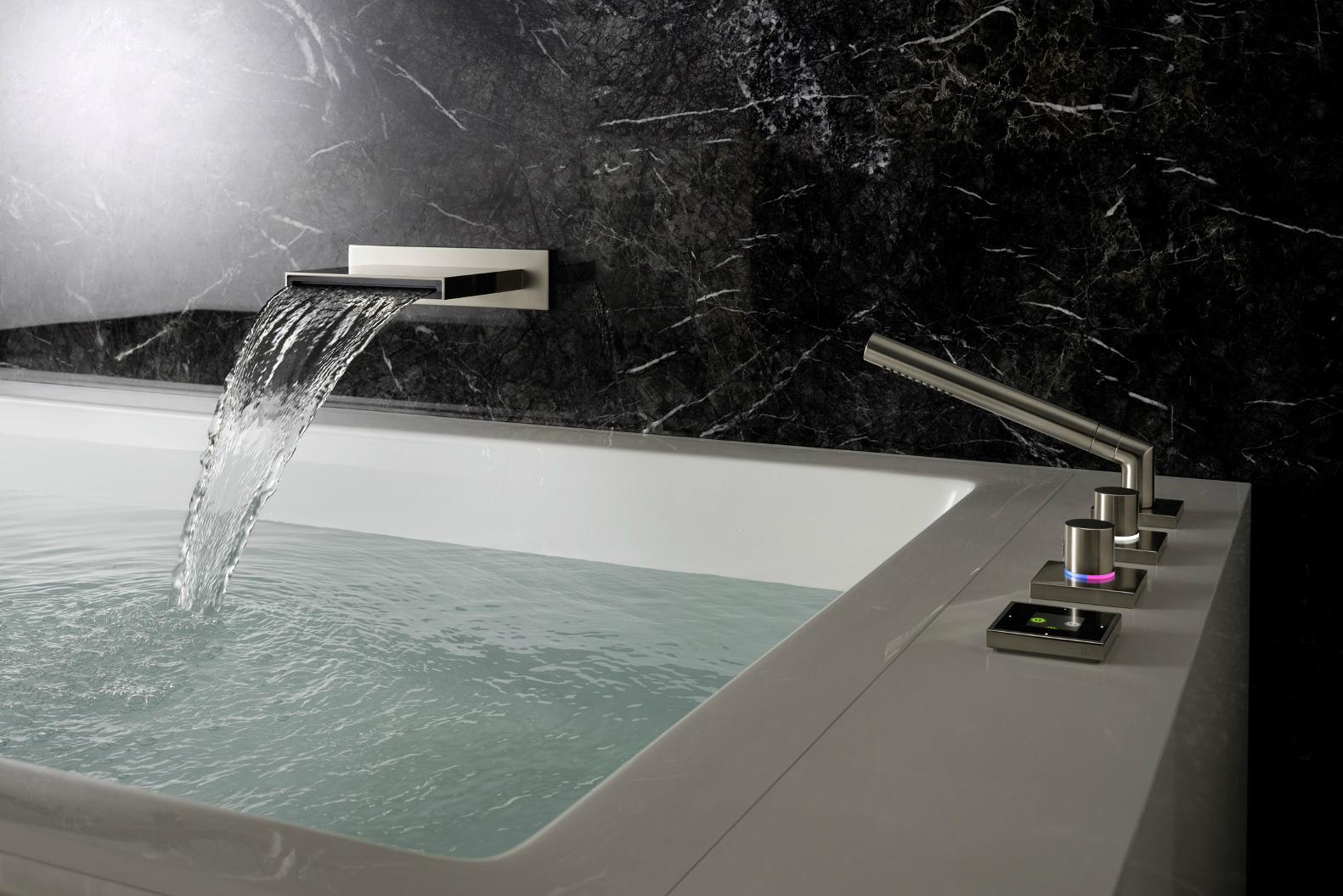 smart water digitizes flow and temperature dornbracht bathroom
