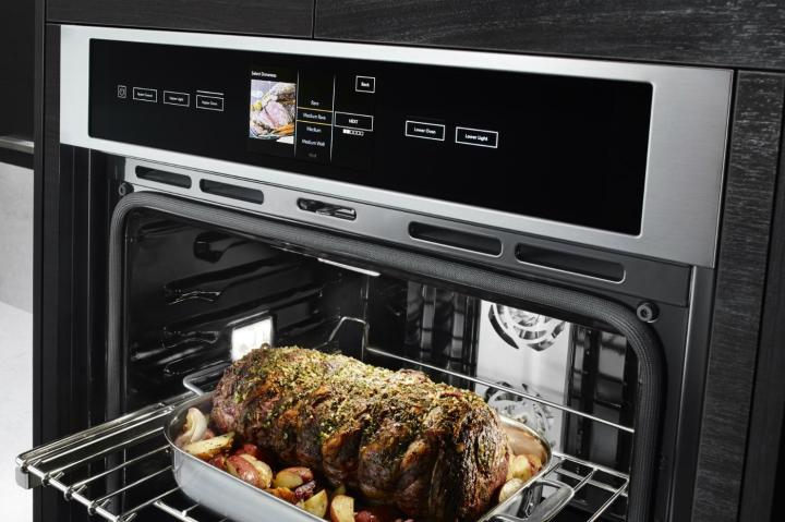 jenn air smart wireless wall oven open with roast 1