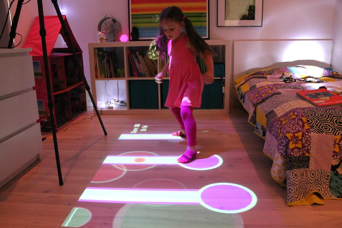 interactive game projector for kids lumo floor girl
