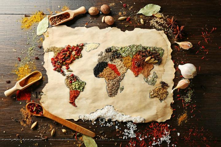 home cooking worldwide survey world map made of food