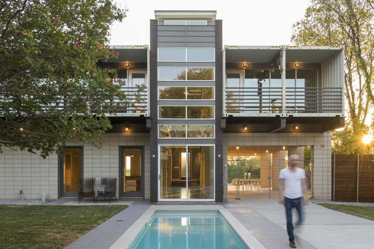 this shipping container home is super luxurious dallas pool
