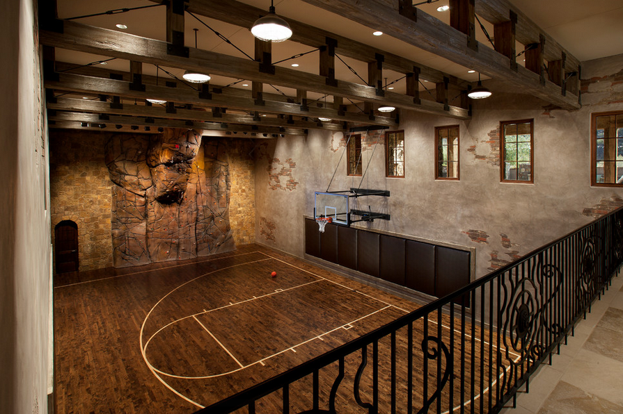 homes with indoor basketball courts est interior design court