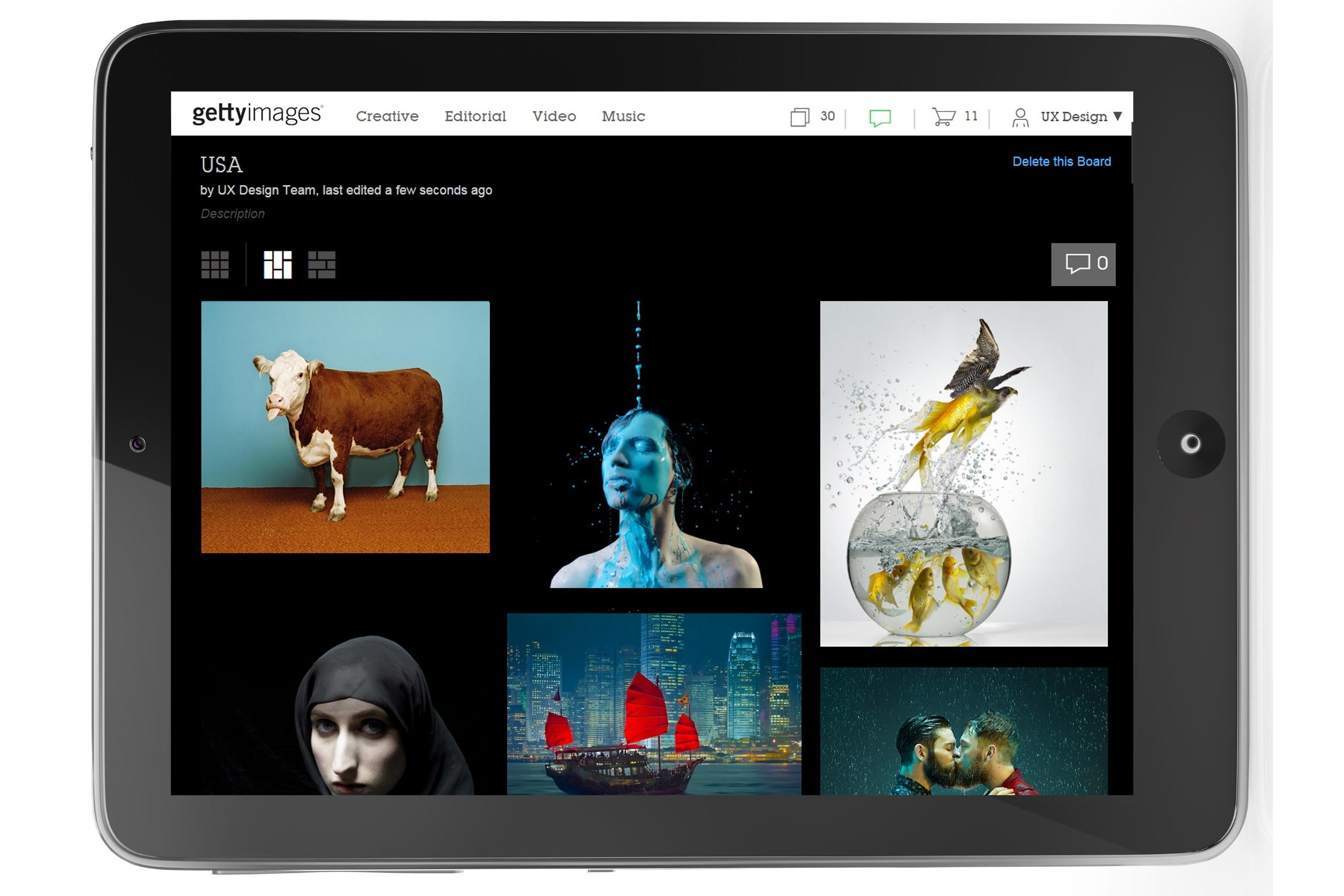 getty images unveils boards a new project collaboration tool for finding on ipad