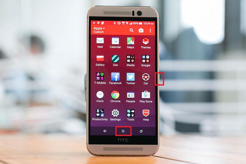 how to take a screenshot htc one x plus android m9 apps