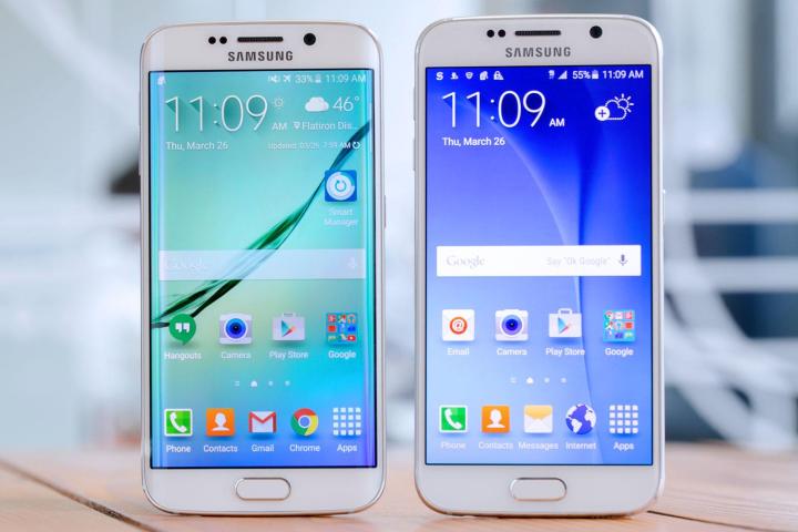 Samsung Galaxy S6 Edge side by side S6