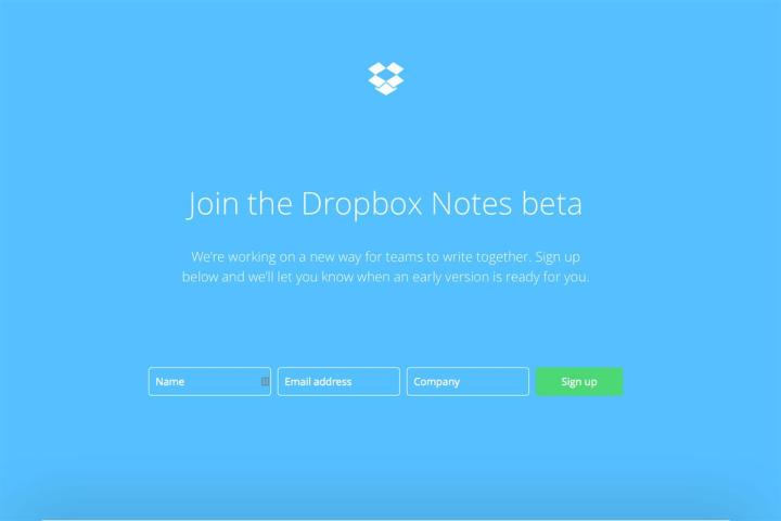 dropbox notes private beta