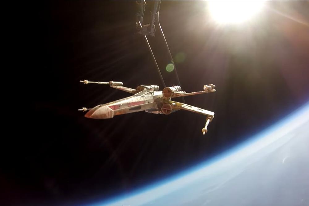 x wing in space