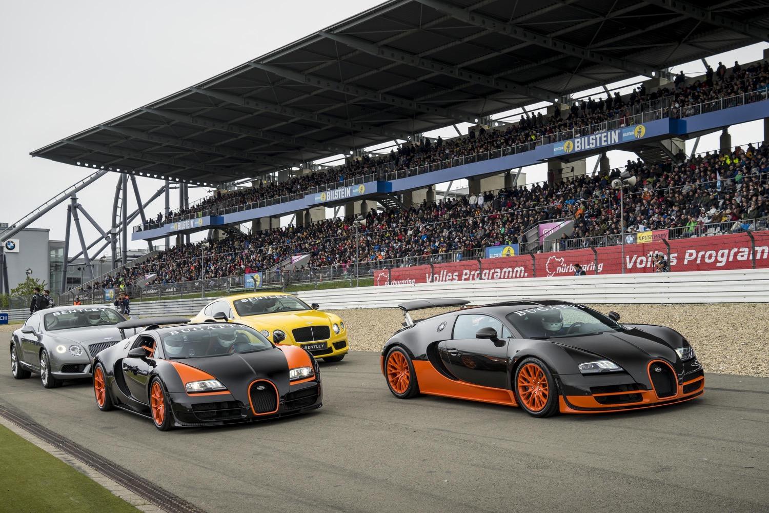 Bugatti Veyron Super Sport and Grand Sport Vitesse at the Nurburgring