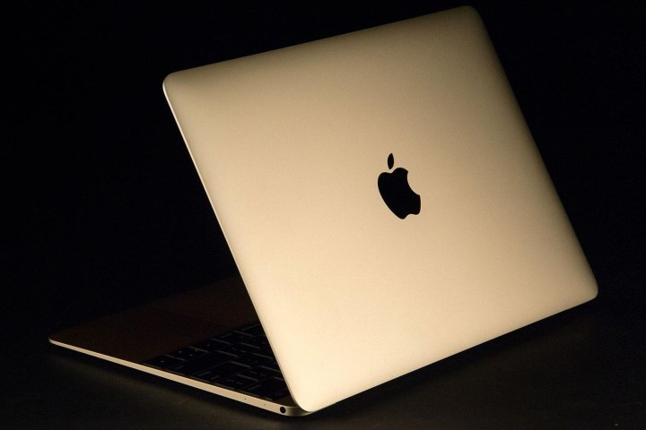 Apple MacBook Gold 2015 back angle