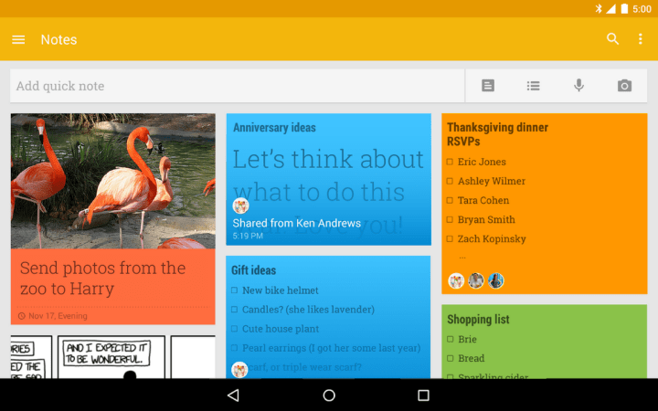 google keep now included in g suite screen