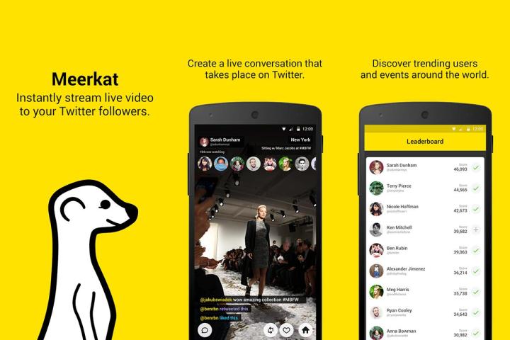 meerkat beats periscope to the android punch