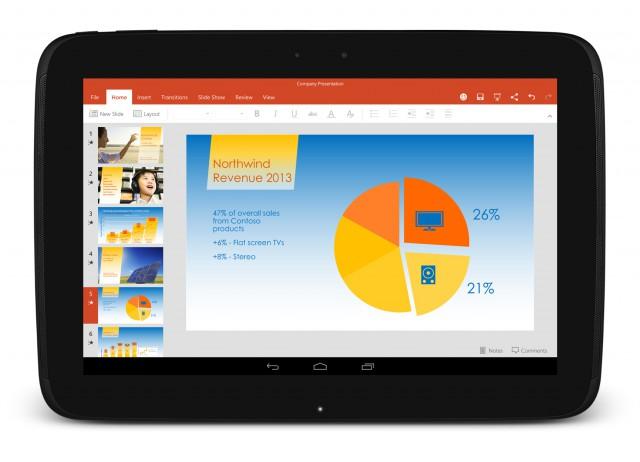 microsoft office preinstalled on some android tablets powerpointandroid