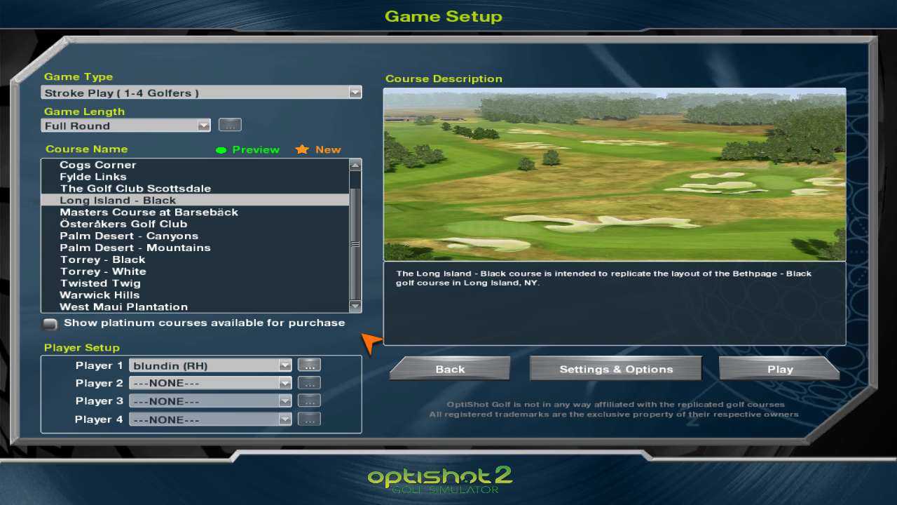 OptiShot2 Screenshot