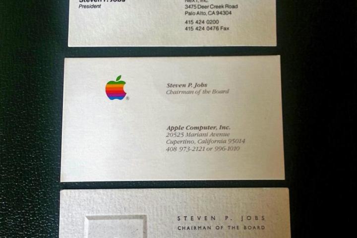 charity auction gives you the chance to own steve jobs business cards