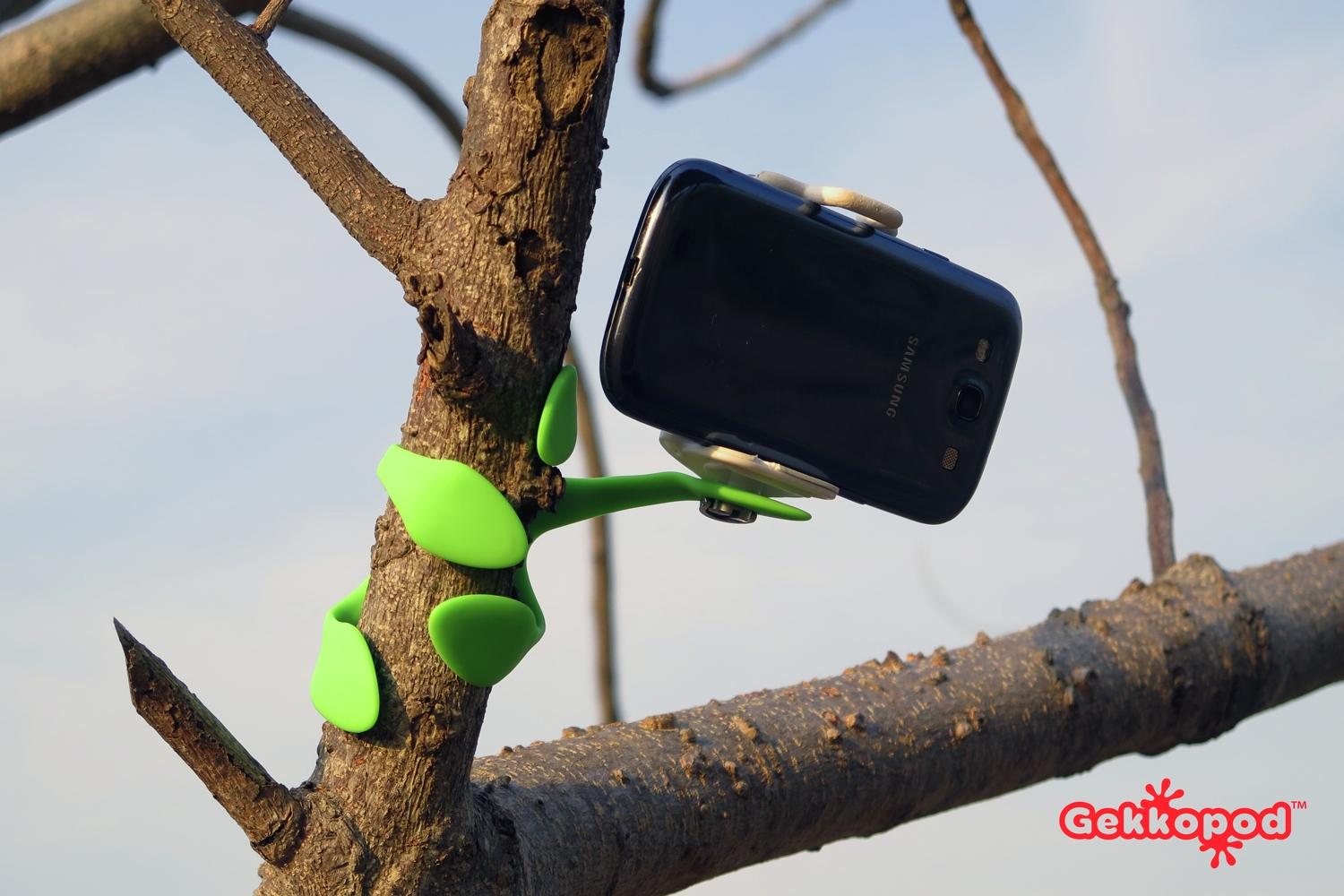 you can mount a camera or phone onto almost anything with the gekkopod 2