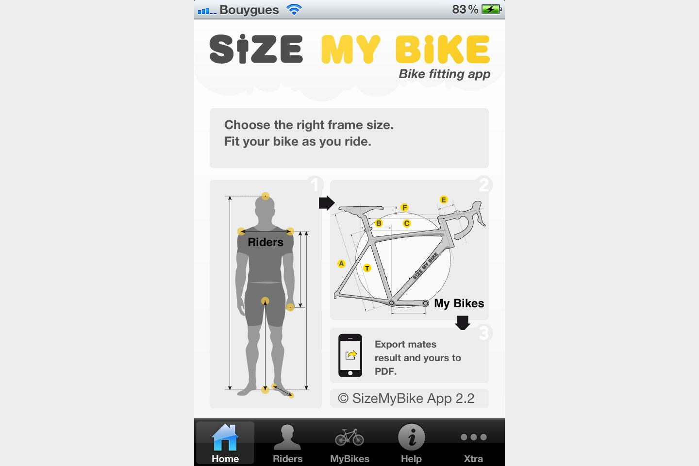 best bike apps sizemybike home