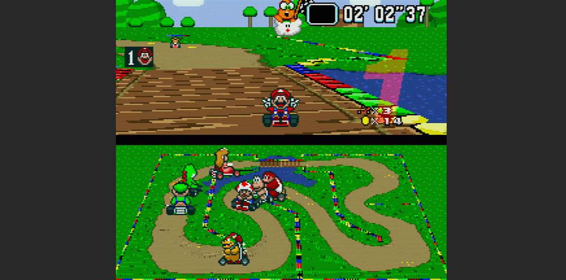 Mario Kart on SNES.