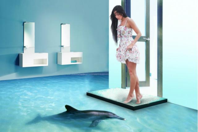 imperial interiors makes crazy 3d floors printed floor dolphin