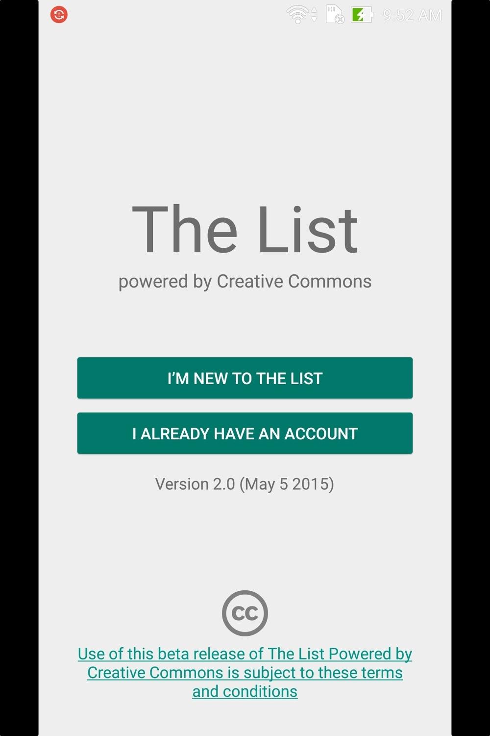 creative commons mobile app the list screenshot 1