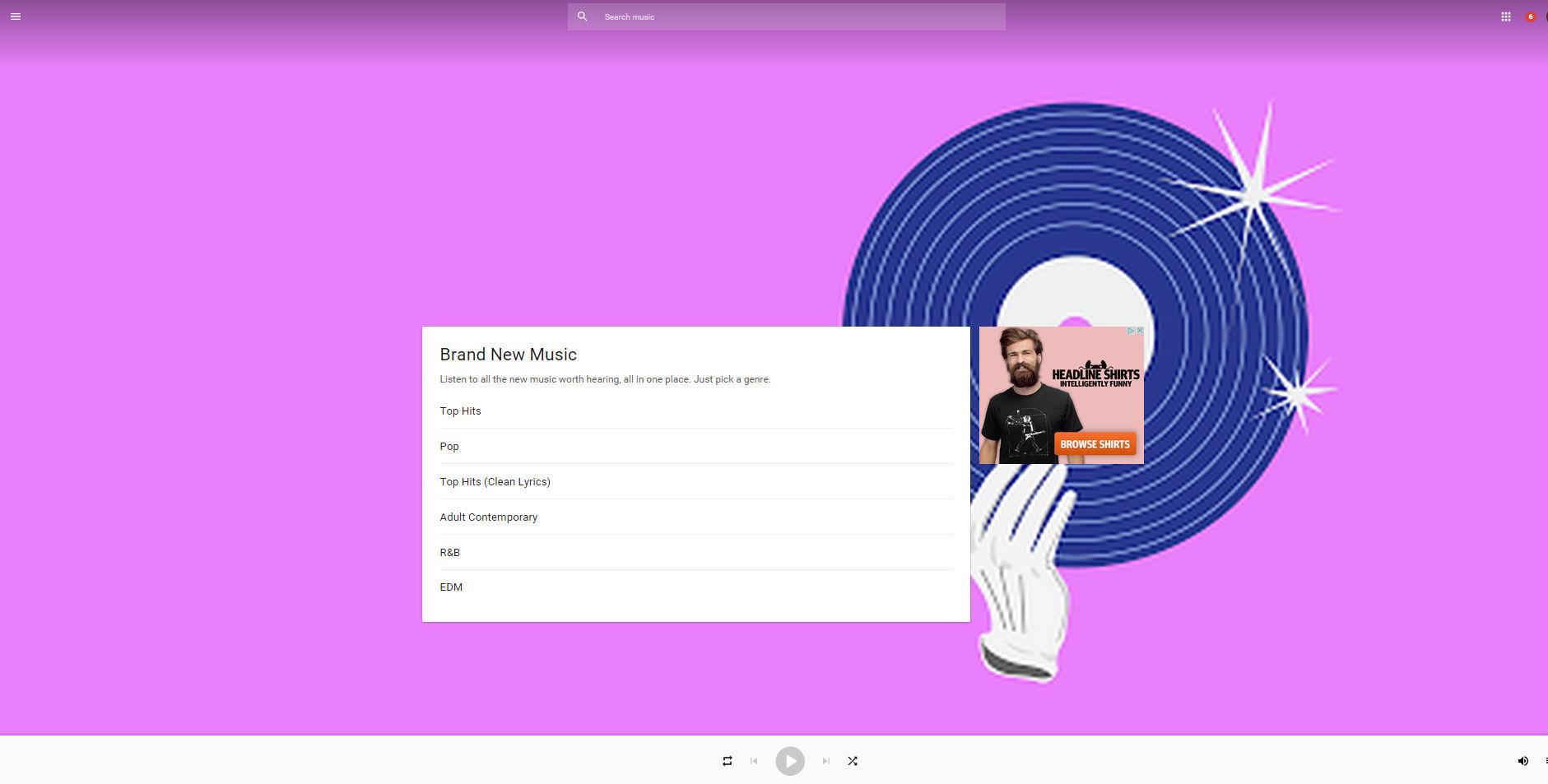 google music announces free ad supported tier play brand new