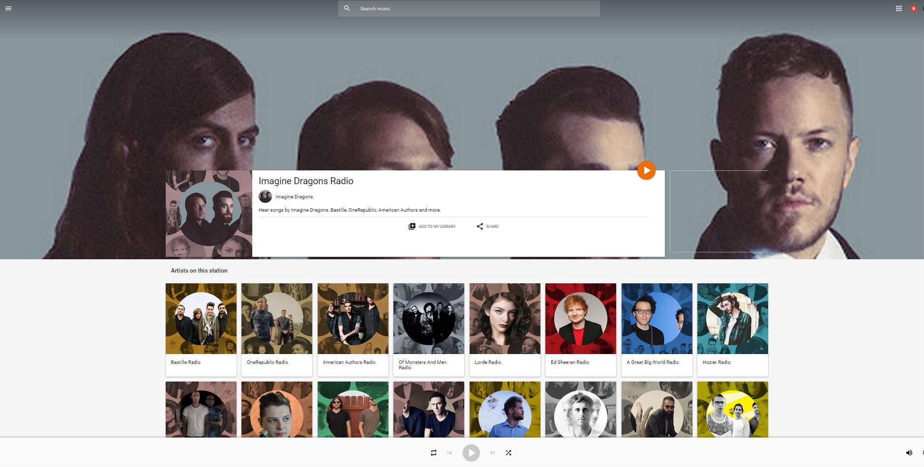 google music announces free ad supported tier play imagine dragons radio
