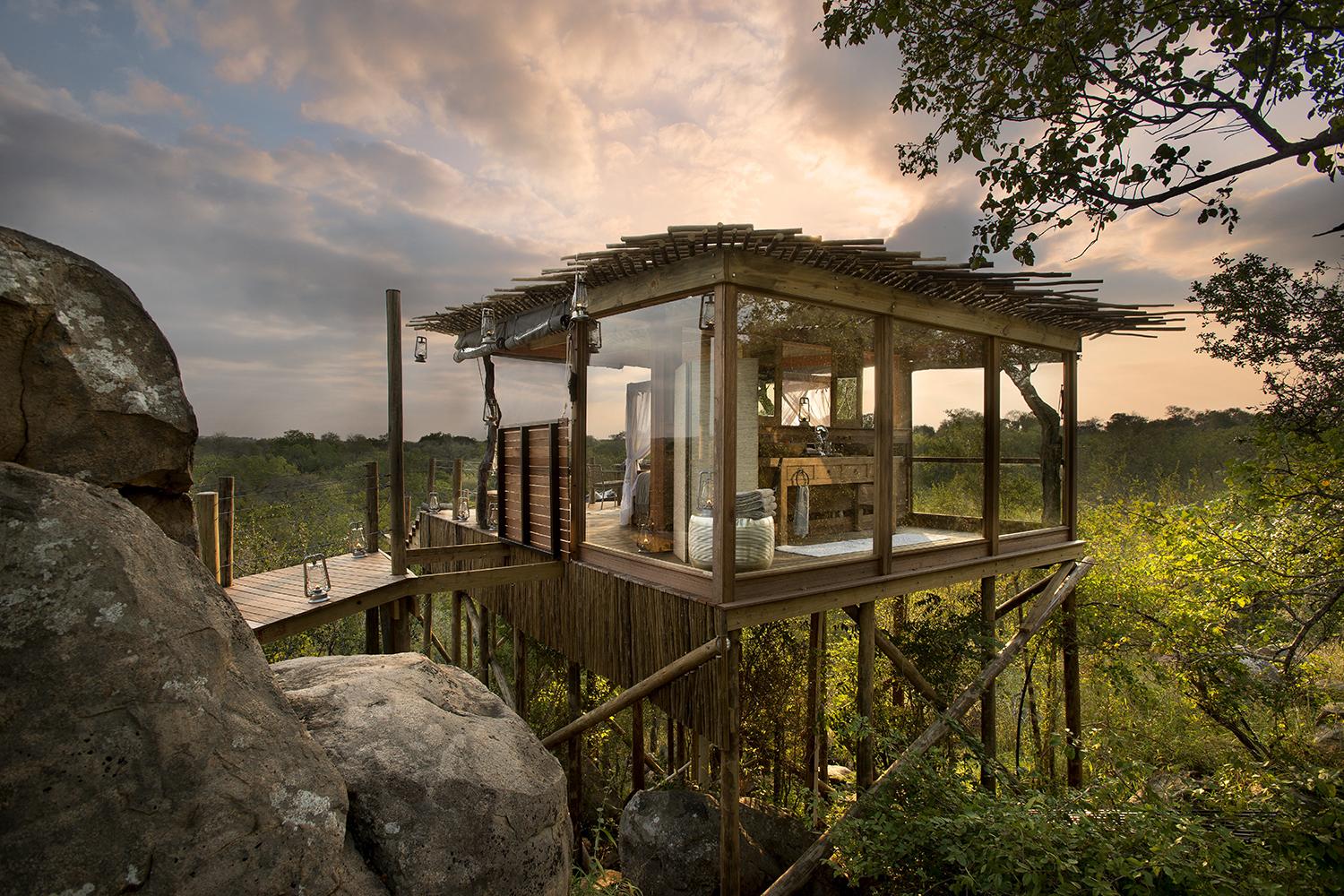 retreat from society and relax in these idyllic cabins around the world lion sands game reserve 4