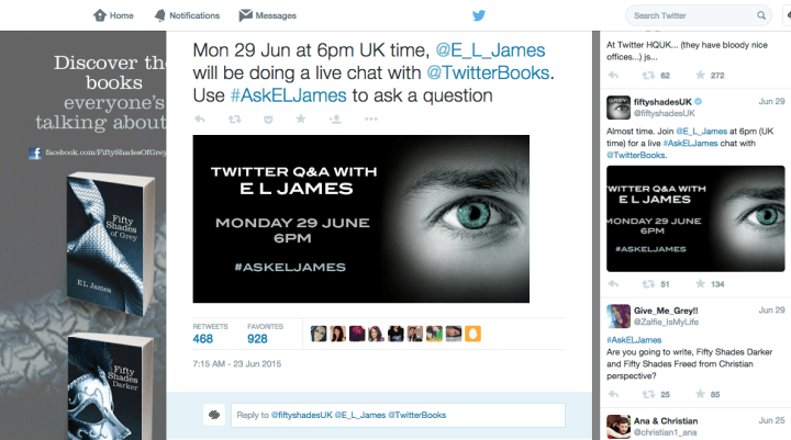 e l james disastrous twitter screen shot 2015 06 30 at 10 23 50 pm
