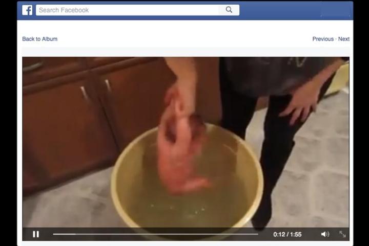 facebook pulls baby dunking video disturbing