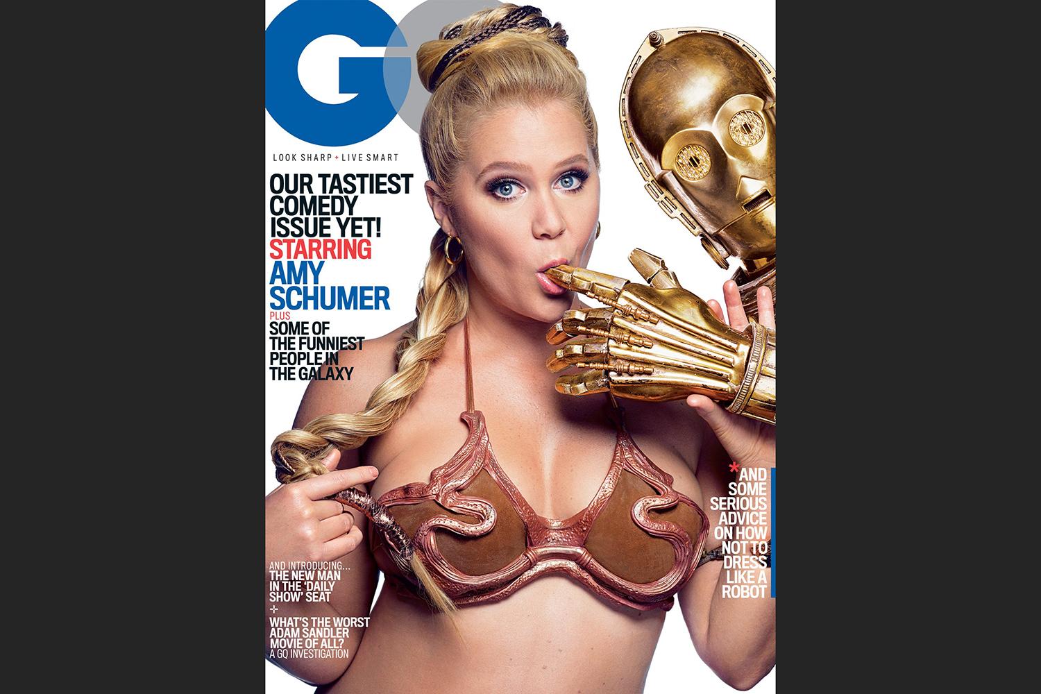 amy schumer risque star wars photo shoot gq is the funniest woman in galaxy  mark seliger cover