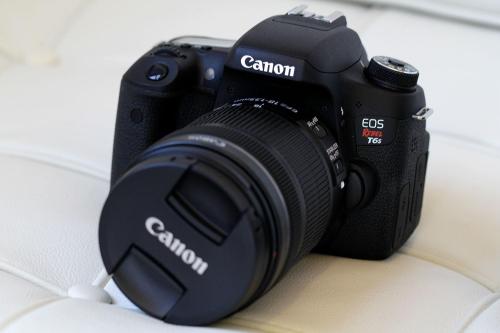 canon eos rebel t6s review front angle
