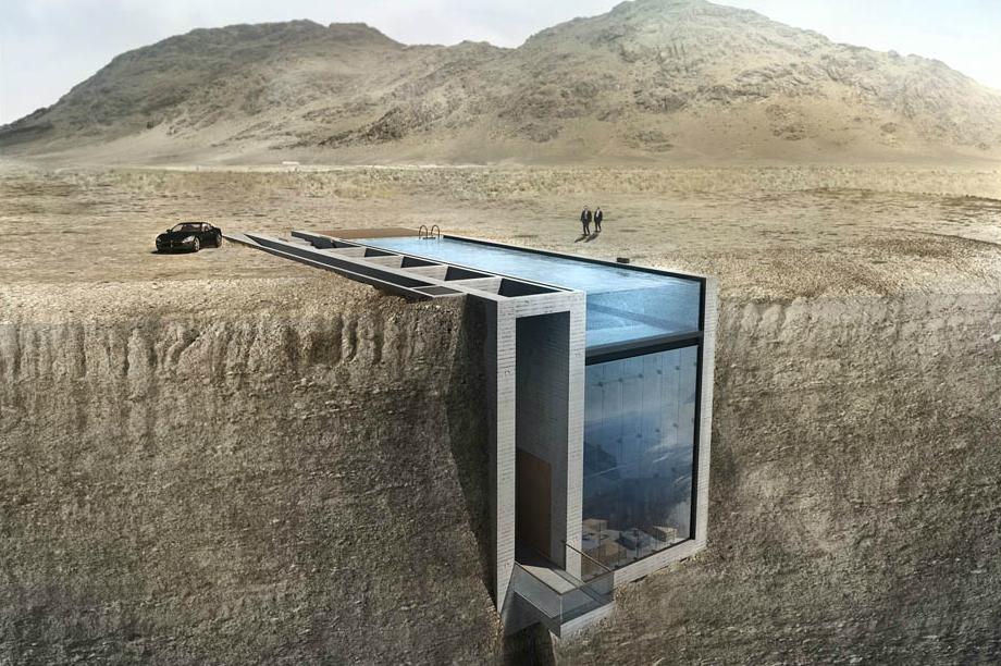 casa brutale is a conceptual cliff house on the aegean sea concept