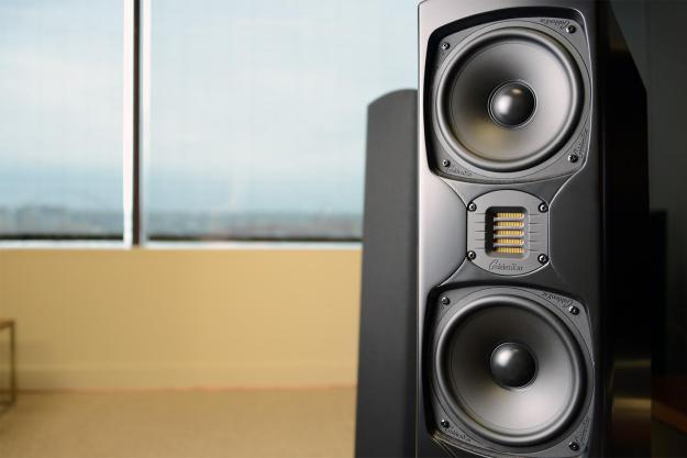 goldenear technology triton five review 5 close up middle two speakers window