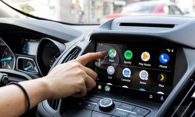 Android Auto in a car.