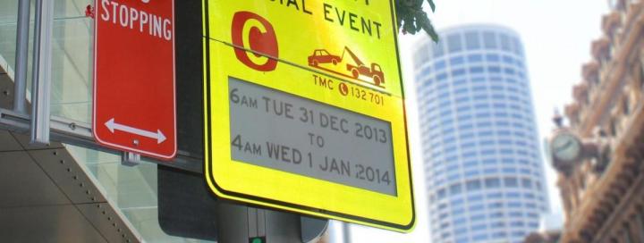 e-ink traffic sign