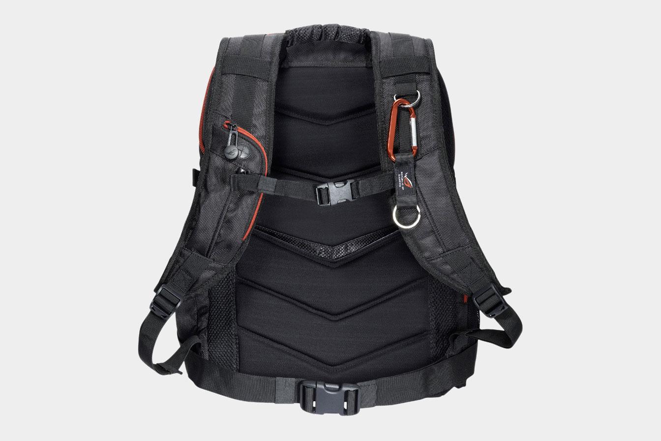 The back side of the Asus ROG Nomad V2 backpack.
