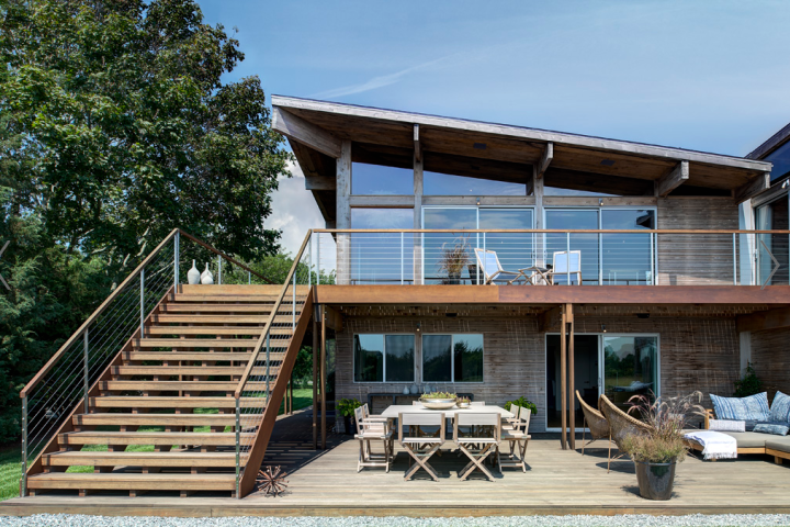 american dream home survey bates masi architects house with large deck patio