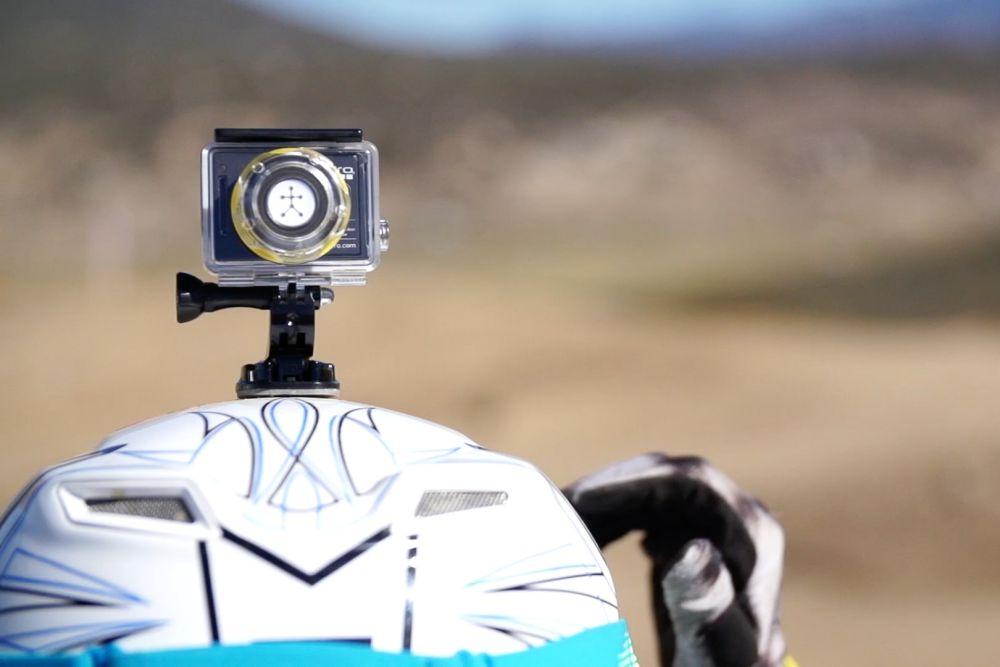 Blast Motion action cam mounted