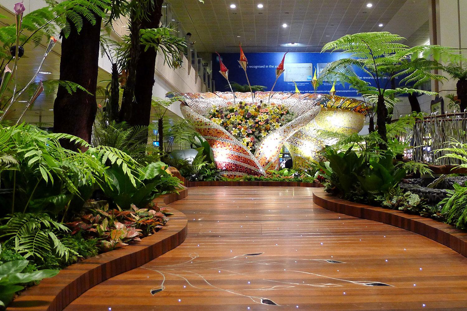 best airports for layovers changi airport the enchanted garden 03