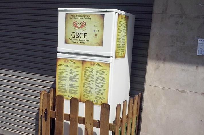 galdakao spains communal fridge lets people share leftovers solidarity spain