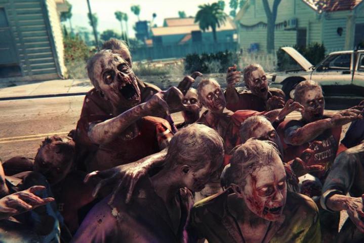 A horde of bloody zombies.