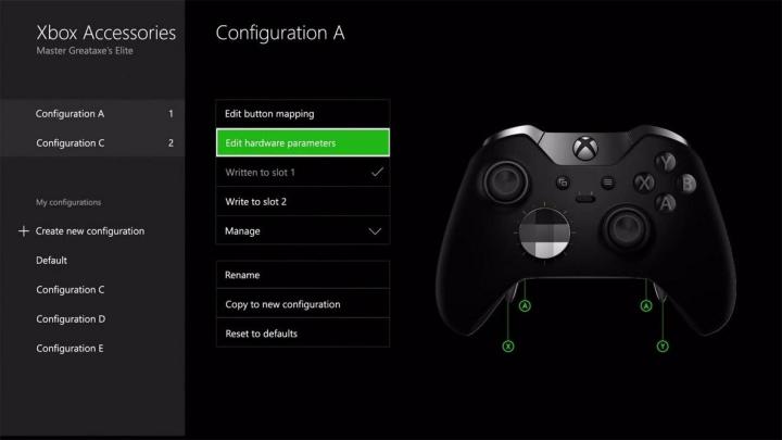 xbox one elite controller features revealed config header