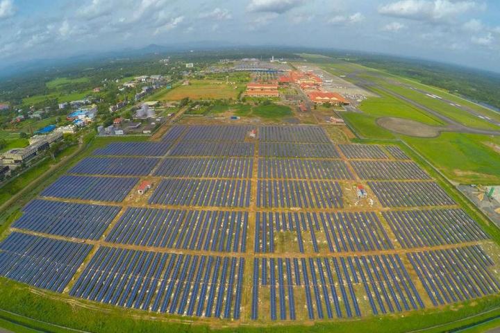 india solar powered airport cochin international