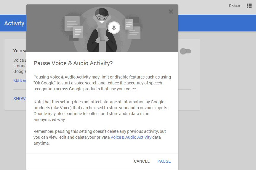 opt out delete google voice search history now 08a
